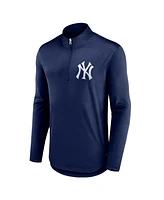 Men's Fanatics Navy New York Yankees Tough Minded Quarter-Zip Jacket