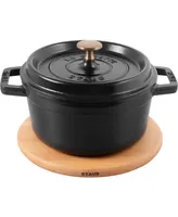 Staub 9" Round Magnetic Wood Trivet