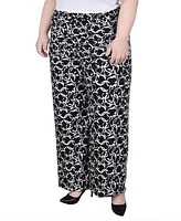 Ny Collection Plus Wide Leg Pull On Pants