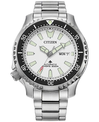 Citizen Eco-Drive Men's Automatic Promaster Dive Stainless Steel Bracelet Watch 45mm - Silver