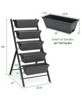 4 Ft Vertical Raised Garden Bed 5-Tier Planter Box