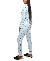 MeMoi Women's Campfire Fun Cotton Blend 2 Piece Pajama Set