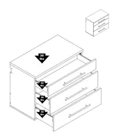 Prepac Hang-ups 3-Drawer Base Storage Cabinet