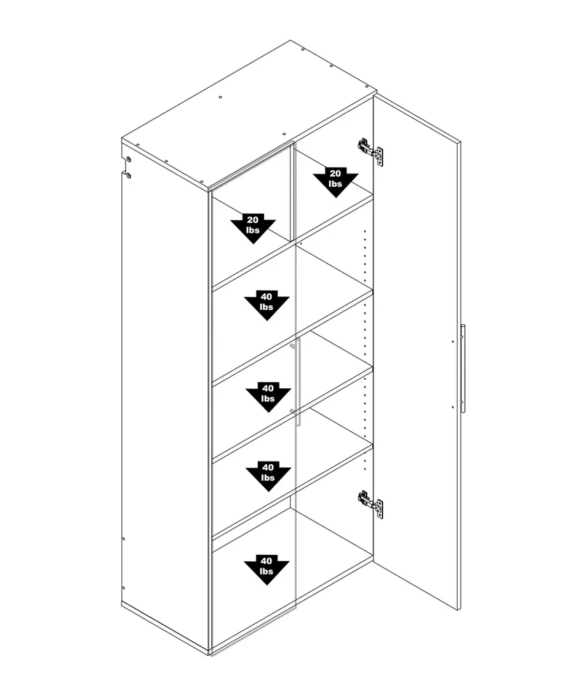 Prepac 30" Hang-ups Large Storage Cabinet