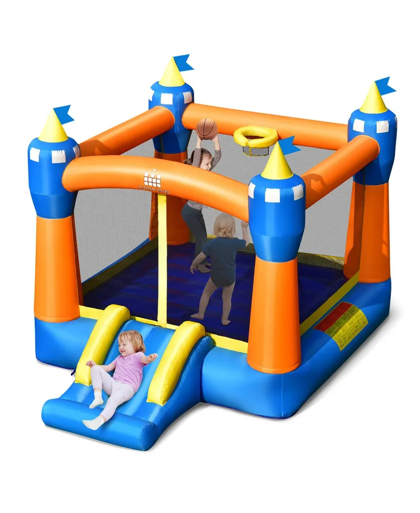 Costway Inflatable Bounce House Kids Magic Castle w/ Large Jumping Area Without Blower