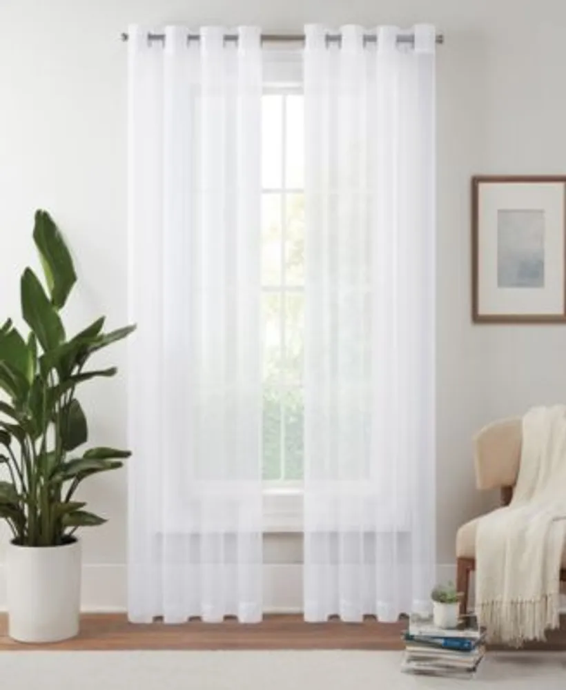 Eclipse Livia Sheer Voile Grommet Curtain Panel Collection