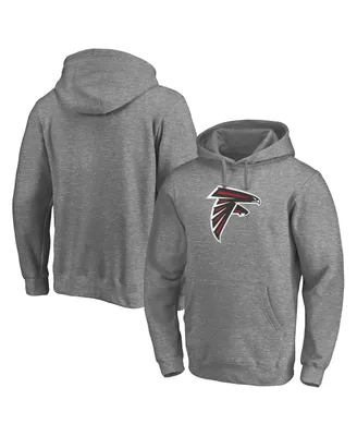 Men's Fanatics Heathered Gray Atlanta Falcons Big and Tall Primary Logo Pullover Hoodie
