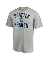 Men's Fanatics Heathered Gray Seattle Kraken Big and Tall Victory Arch T-shirt