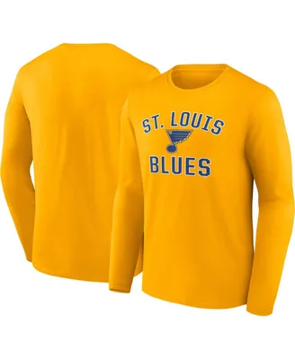 Men's Fanatics Gold St. Louis Blues Team Victory Arch Long Sleeve T-shirt