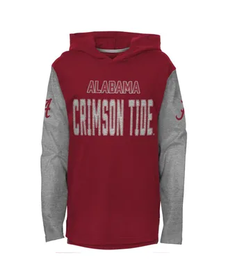 Big Boys Crimson Alabama Crimson Tide Heritage Hoodie Long Sleeve T-shirt