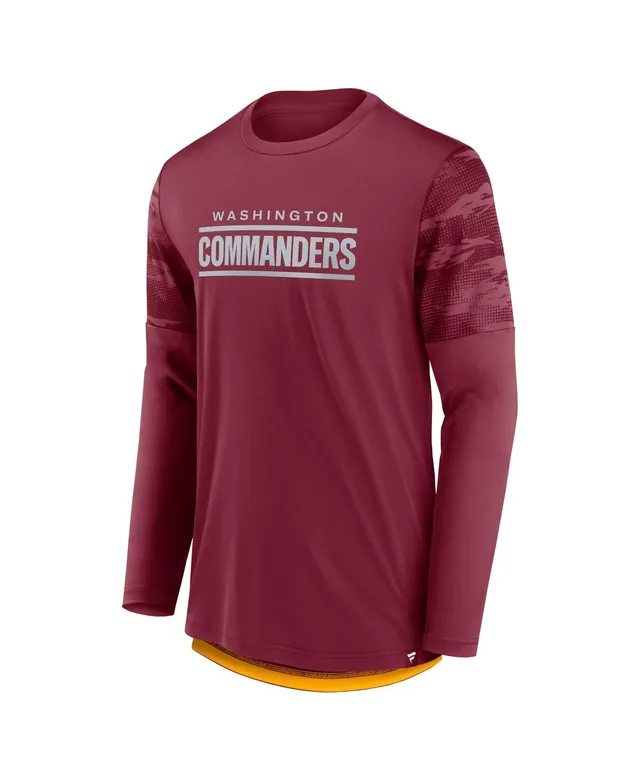 Men's Fanatics Branded Burgundy Washington Football Team Clear Sign Long  Sleeve T-Shirt