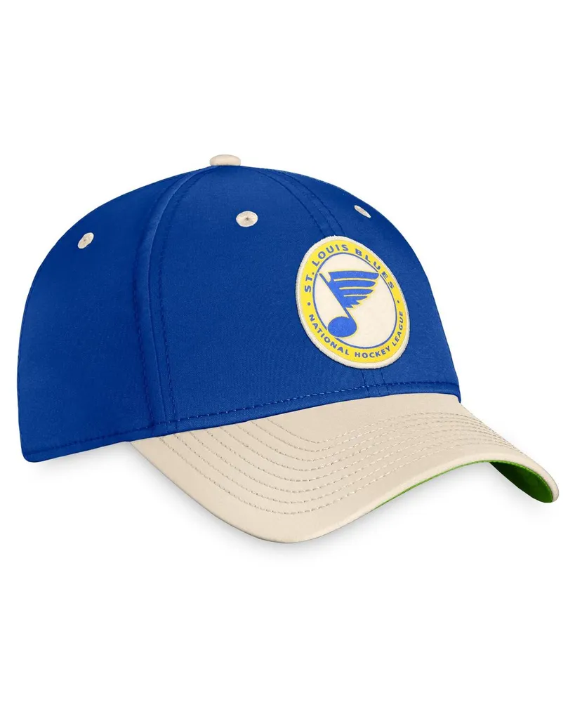 Men's Fanatics Royal, Khaki St. Louis Blues True Classics Retro Flex Hat