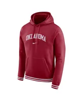 Men's Nike Crimson Oklahoma Sooners Sketch Retro Pullover Hoodie