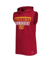 Men's Msx by Michael Strahan Burgundy Washington Commanders Relay Sleeveless Pullover Hoodie