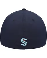 Men's adidas Deep Sea Blue Seattle Kraken Team Bar Flex Hat