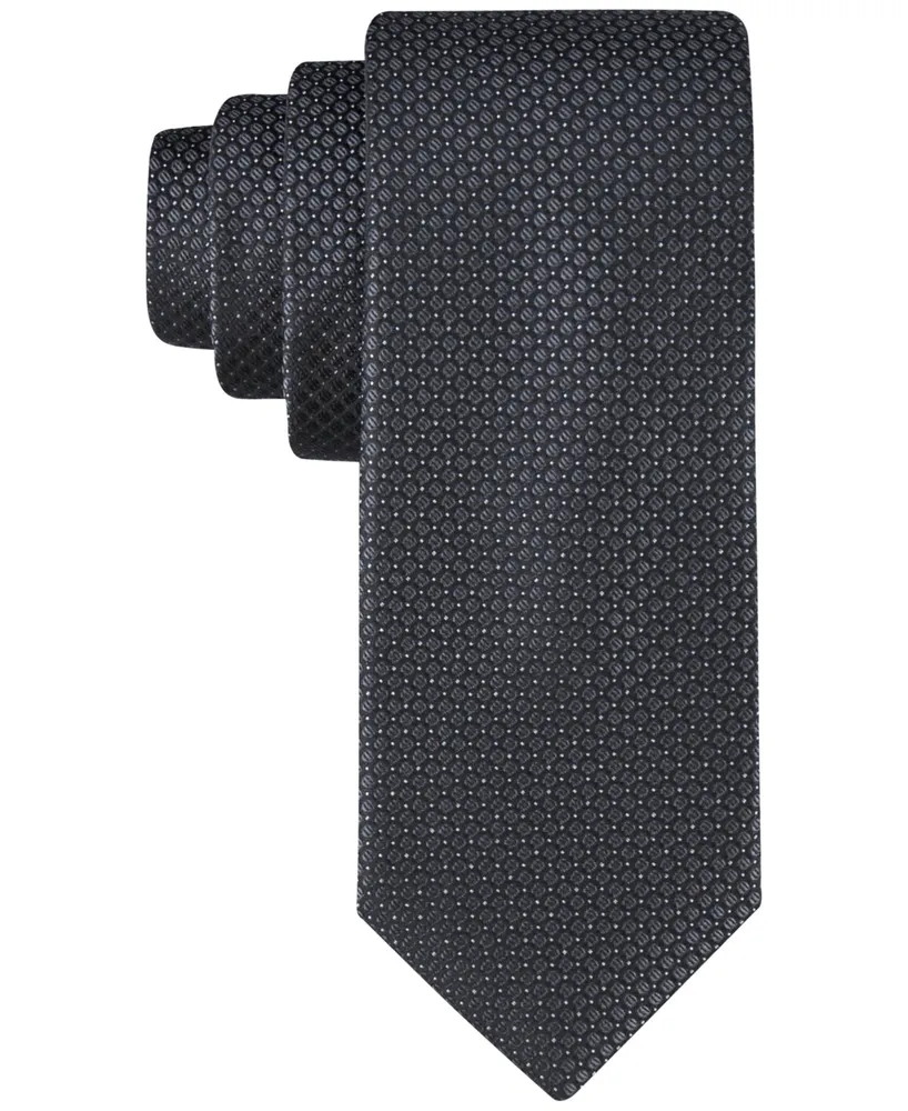 Calvin Klein Men's Steel Micro-Dot Solid Tie