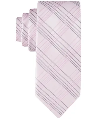Calvin Klein Men's Tonal Linear Grid Tie