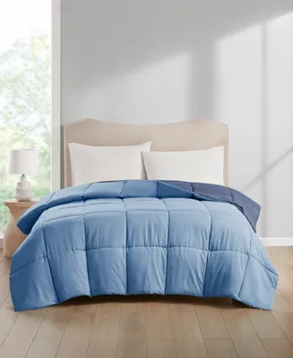 Home Design Lightweight Reversible Down Alternative Microfiber Comforter, King, Created for Macy's