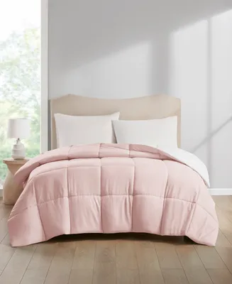 Home Design Lightweight Reversible Down Alternative Microfiber Comforter, King, Exclusively at Macy's