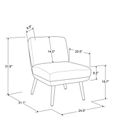 Lifestyle Solutions 31.9" Wood, Steel, Foam and Polyester Darcy Armless Accent Chair