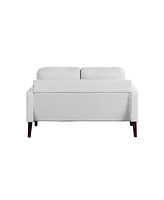 Lifestyle Solutions 35" Wood, Steel, Foam and Polyester Nate with Power and Usb Ports Loveseat