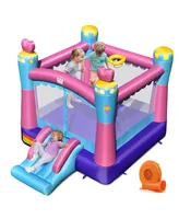 Inflatable Bounce House 3-in-1 Princess Theme Inflatable Castle w/ 550W Blower