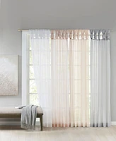 Ceres Twist Tab Voile Sheer Window Curtain Pair, 50"W x 84"L, 2 Pack