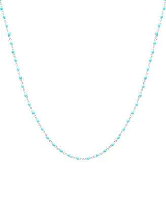 Giani Bernini Enamel Bead Collar Necklace, 16" + 2" extender, Created for Macy's