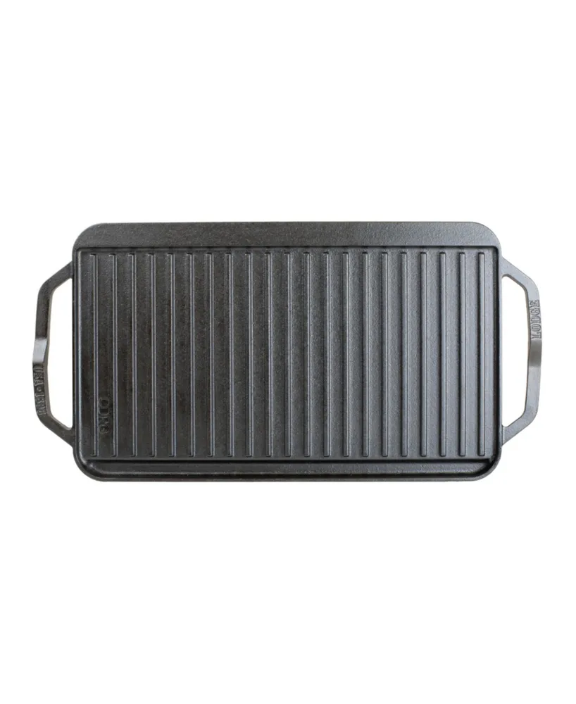 Lodge Cast Iron Chef Collection 10" Chef Style Rectangle Reversible Grill, Griddle Cookware