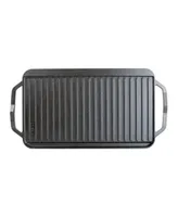 Lodge Cast Iron Chef Collection 10" Chef Style Rectangle Reversible Grill, Griddle Cookware