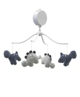 Bedtime Originals Roar Blue/Gray Dinosaur Musical Baby Crib Mobile