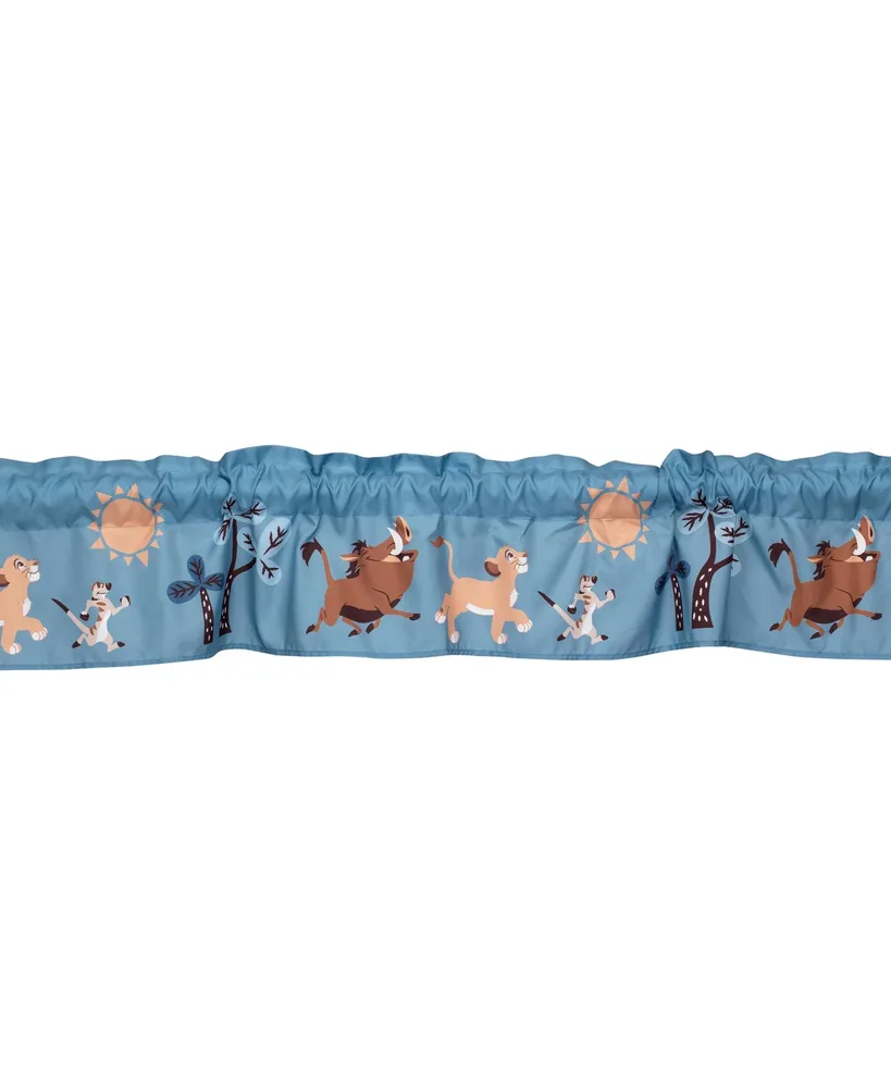 Lambs & Ivy Disney Baby Lion King Adventure Blue Simba/Timon/Pumbaa Window Valance by