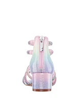 Nina Little Girls Sparklar Ankle Strap Zipper Closure Sandals
