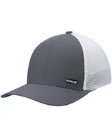 Men's Hurley Graphite, White League Trucker Snapback Hat