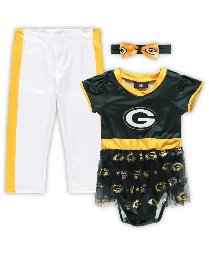 Jerry Leigh Packers Womens Jersey Dress Set M Green