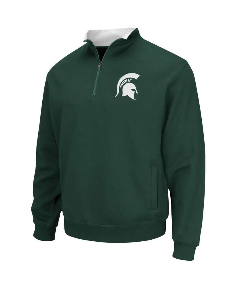 Men's Colosseum Green Michigan State Spartans Big and Tall Tortugas Quarter-Zip Jacket