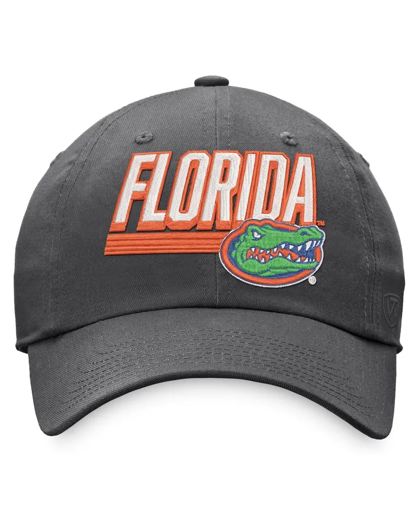 Men's Top of the World Charcoal Florida Gators Slice Adjustable Hat