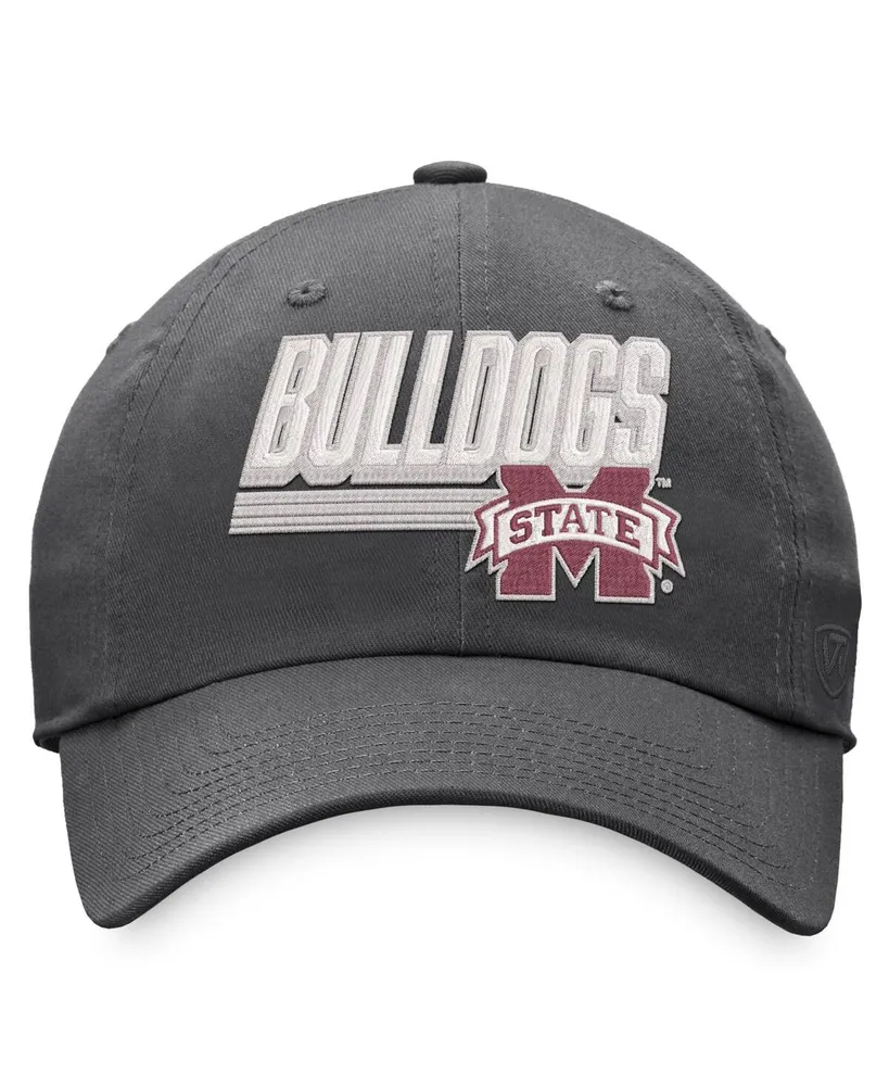 Men's Top of the World Charcoal Mississippi State Bulldogs Slice Adjustable Hat