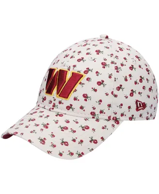 Women's New Era Cream Washington Commanders Floral Ivy 9Twenty Adjustable Hat