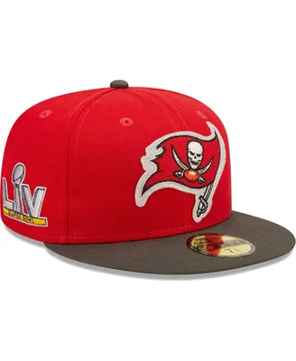 Men's New Era Red, Pewter Tampa Bay Buccaneers Super Bowl Lv Letterman 59Fifty Fitted Hat