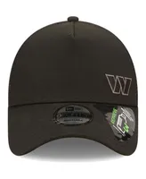 Men's New Era Black Washington Commanders A-Frame Trucker 9Forty Snapback Hat
