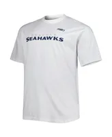 Men's Fanatics White Seattle Seahawks Big and Tall Hometown Collection Hot Shot T-shirt