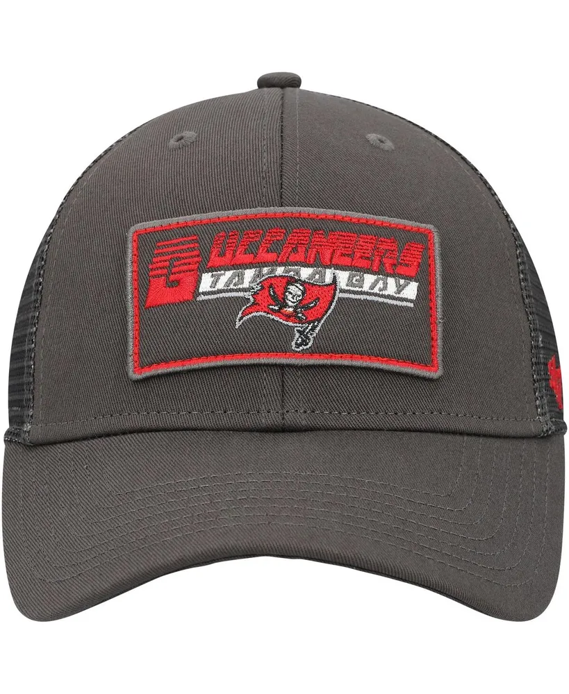 Big Boys '47 Brand Pewter Tampa Bay Buccaneers Levee Mvp Trucker Adjustable Hat
