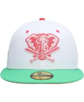 Men's New Era White, Green Oakland Athletics Alternate Logo Watermelon Lolli 59Fifty Fitted Hat