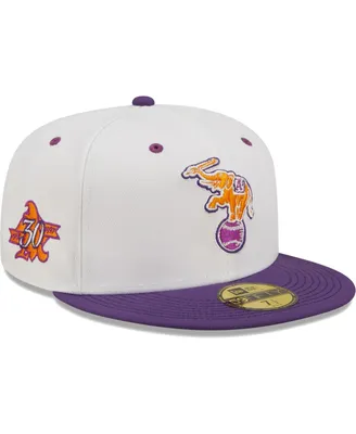 Men's New Era White, Purple Oakland Athletics 30Th Season Grape Lolli 59Fifty Fitted Hat