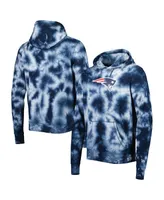 Men's New Era Navy England Patriots Team Tie-Dye Pullover Hoodie