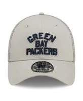 Men's New Era Gray Green Bay Packers Team Neo 39THIRTY Flex Hat