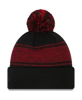 Men's New Era Black Boston Red Sox Chilled Cuffed Knit Hat with Pom