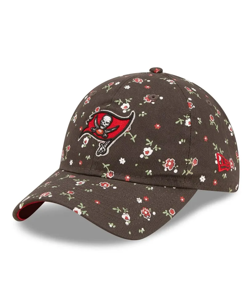 Women's New Era Pewter Tampa Bay Buccaneers Floral 9TWENTY Adjustable Hat