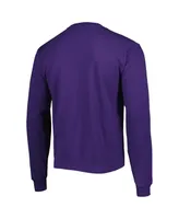 Men's League Collegiate Wear Purple Lsu Tigers 1965 Arch Essential Fleece Pullover Sweatshirt